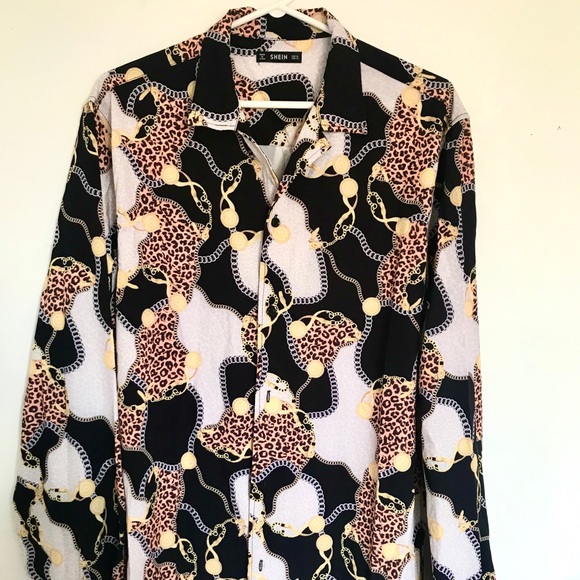 SHEIN Other - 🔥SHEIN Men Leopard & Chain Print Shirt🔥BRAND NEW
